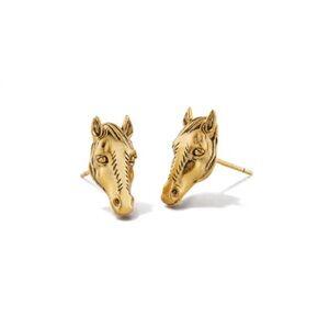 Kendra Scott Gold Beau Horse Stud Earrings
